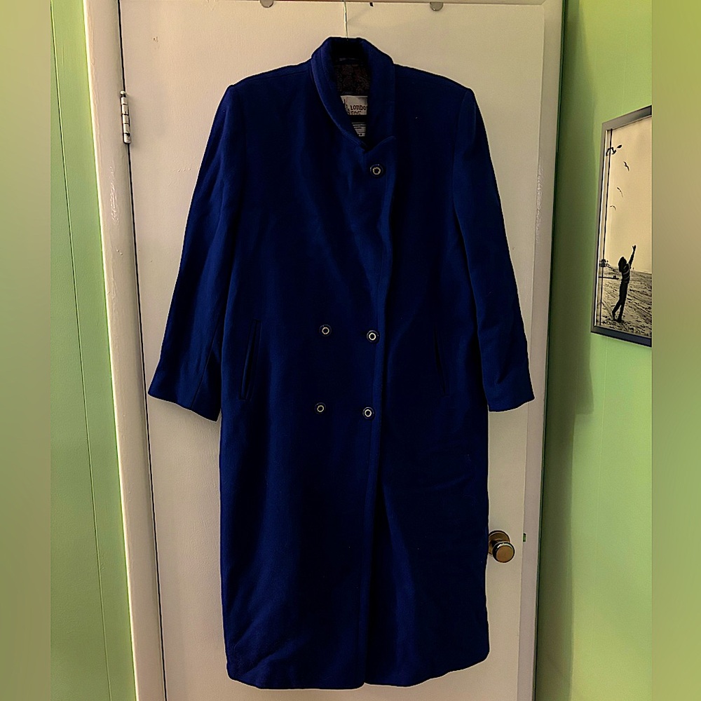 Vintage London Fog Wool Coat (Royal Blue)